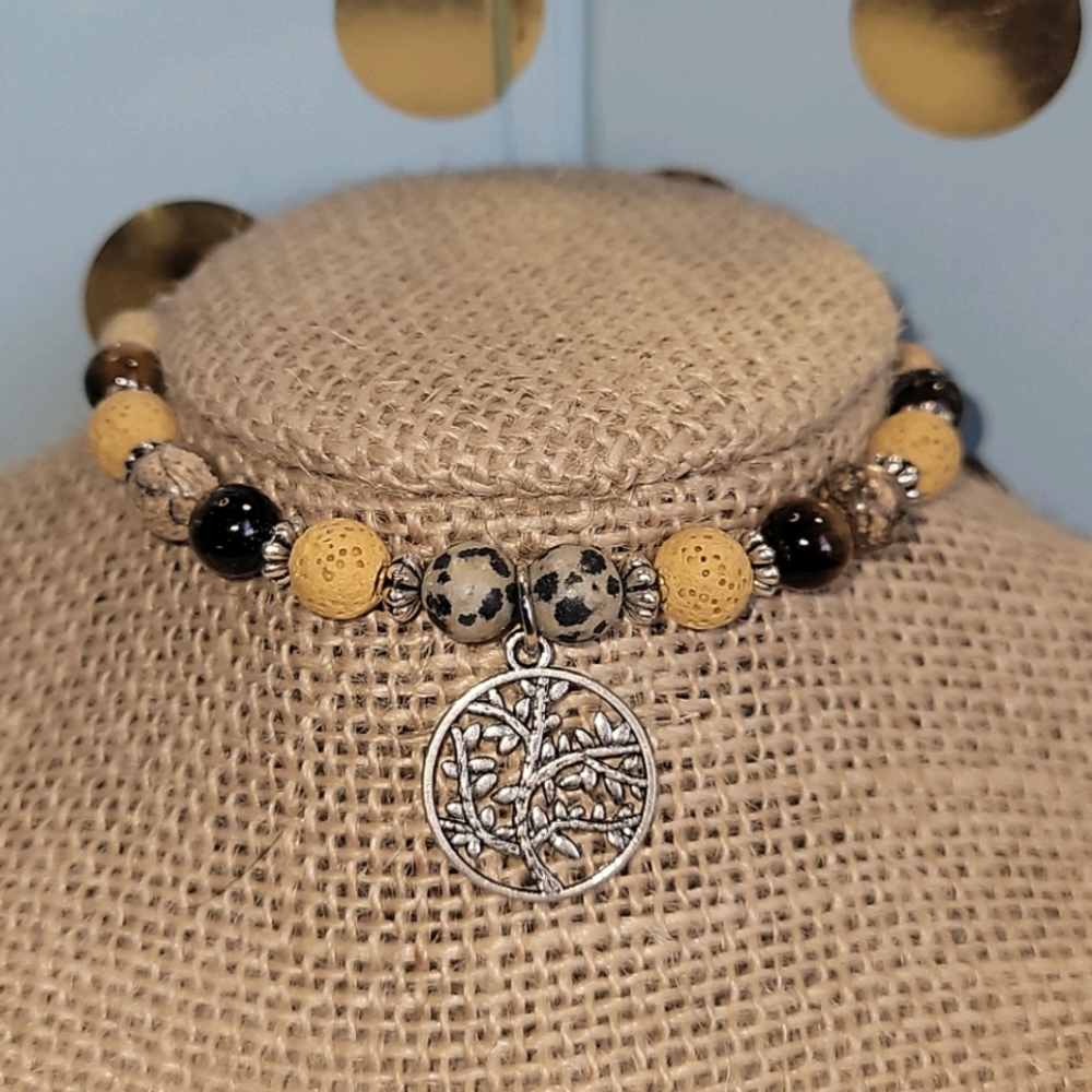 Tree Brown Hues Aromatherapy Bracelet